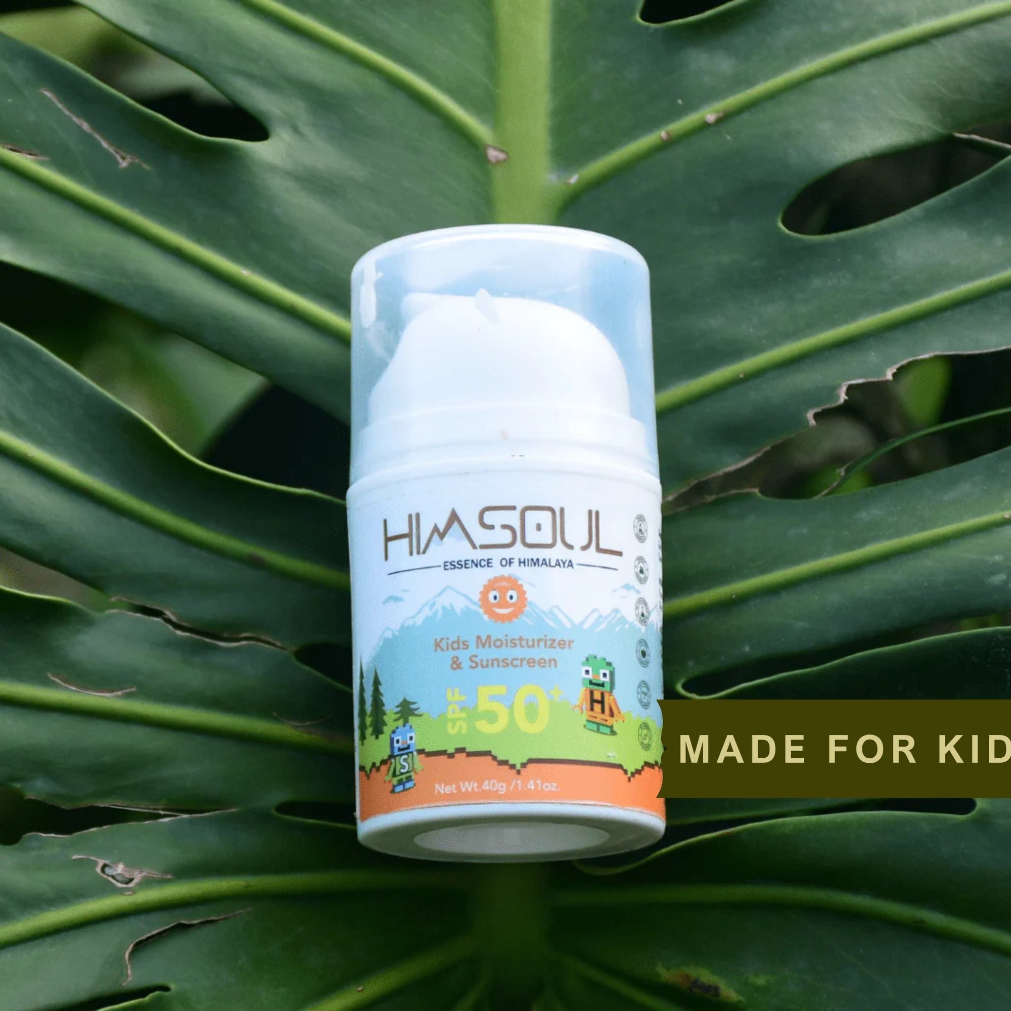Himsoul Kids Moisturizer and Sunscreen  airless safe for kids bottle natural sunscreen for kids betx foir kids  is made for kids 