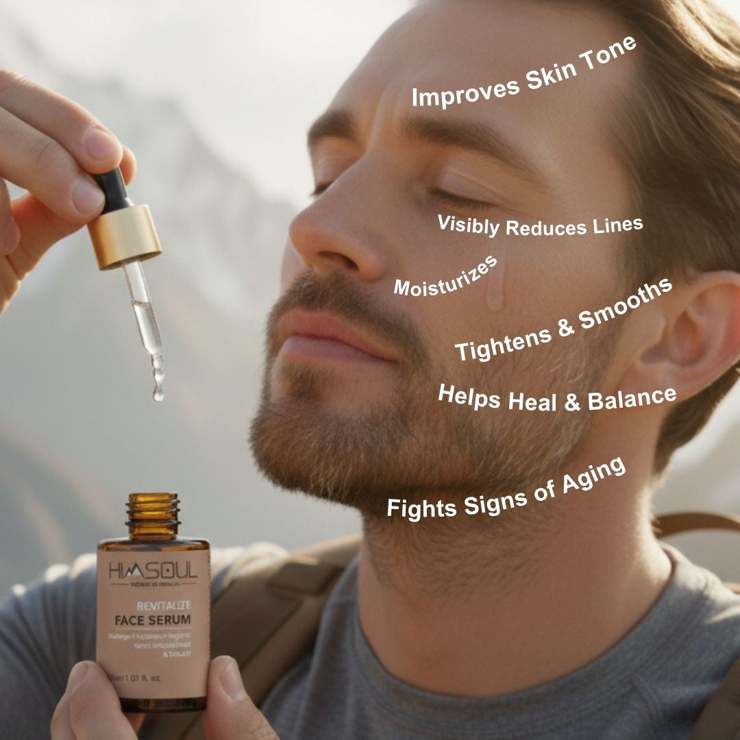 anti-aging face serum for men to improve skin tone and reduce lines.