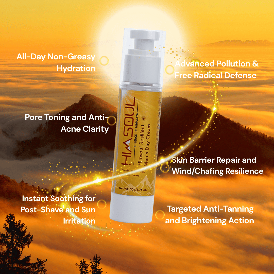 Himsoul Resilience Day Cream shielding skin from sun and pollution