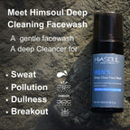 HimSoul face wash for men to remove sweat pollution and skin dullness.