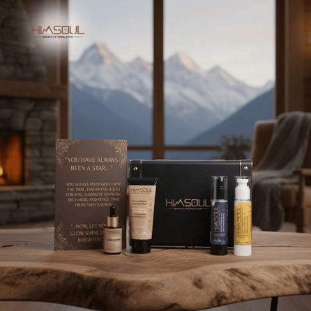 Himsoul premium corporate VIP gift set featuring black hard-case briefcase and complete skincare routine