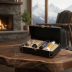 Elegant black and gold packaging of the Himsoul R Series executive gift box.