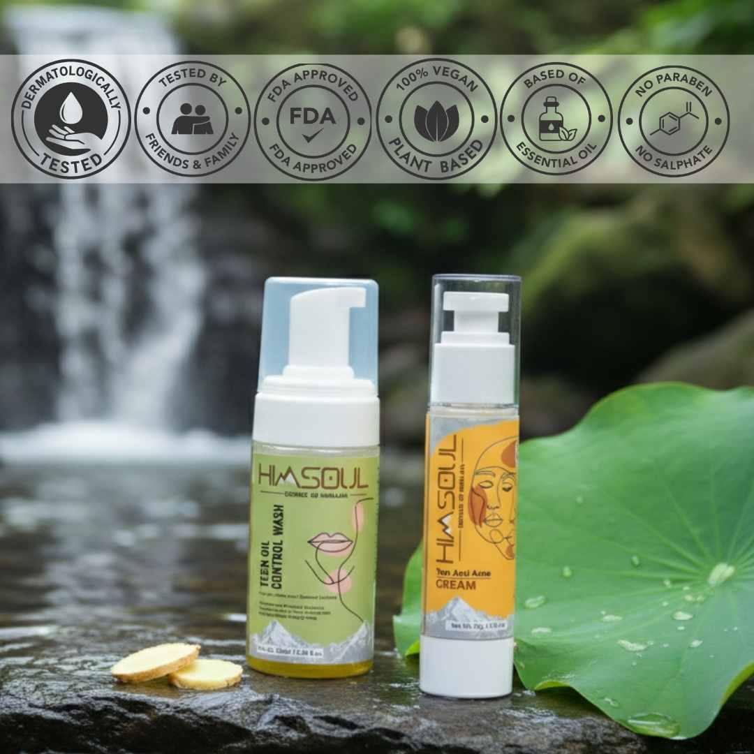 Himsoul Teen Clear Skin Duo – Oil Control Wash & Anti - Acne Cream (Ages 10+) - Himsoul Enterprises