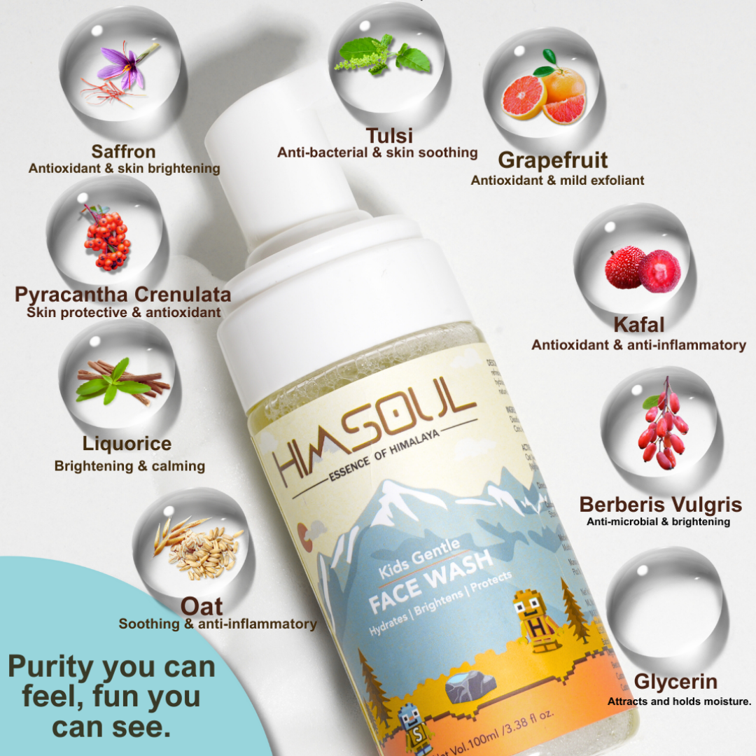 HimSoul full starter kit for kids featuring Himalayan Shilajit and botanicals to build skin resilience and healthy habits.